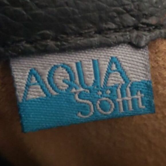 Aqua Sofft “Sharnell” Black Suede Knee High Boots Lace Up Water Resistant 6.5M - Picture 10 of 12